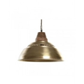 Lampadario DKD Home Decor Marrone Dorato Ferro Legno di mango 50 W 43 x 43 x 31 cm