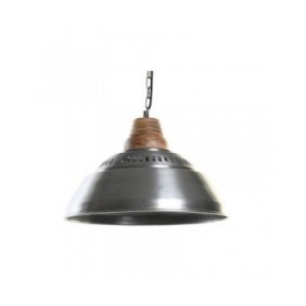 Lampadario DKD Home Decor Argentato Marrone Ferro Legno di mango 50 W (43 x 43 x 31 cm)