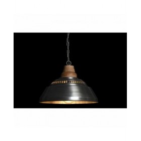 Lampadario DKD Home Decor Argentato Marrone Ferro Legno di mango 50 W (43 x 43 x 31 cm)