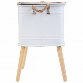 Comodino Alexandra House Living Grigio 34 x 34 x 55 cm