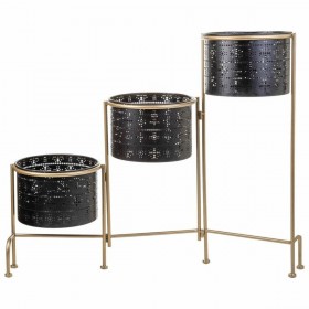 Vaso Alexandra House Living Nero Metallo Ferro