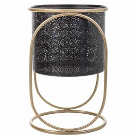 Set di vasi da fiori Alexandra House Living Nero Metallo Ferro 26 x 178 x 26 cm 2 Pezzi