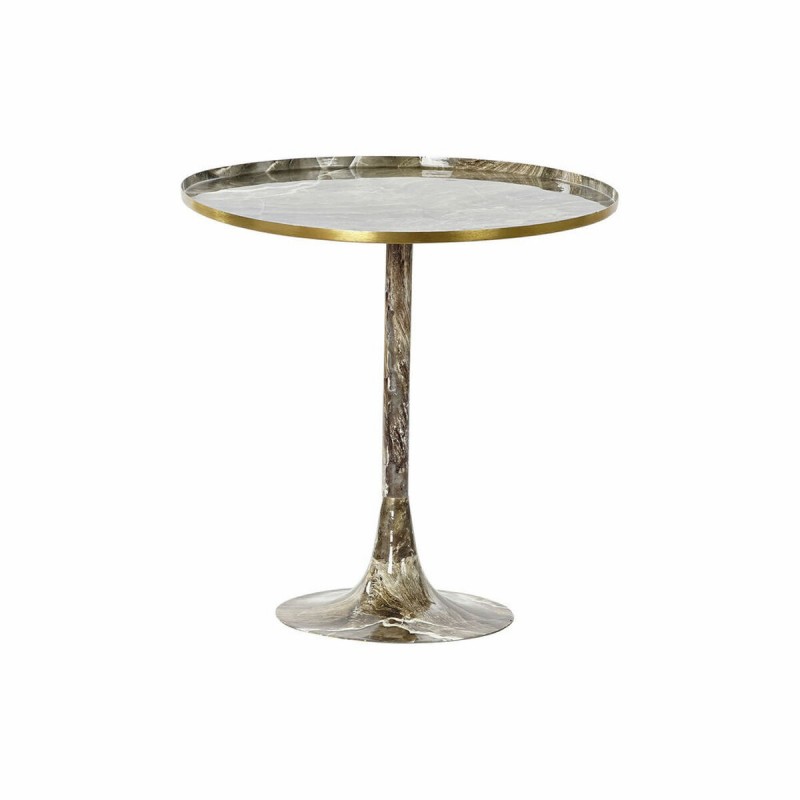 Tavolino Aggiuntivo DKD Home Decor Marrone Dorato 51 x 51 x 51 cm