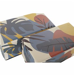 Set di vasi da fiori Alexandra House Living Nero Metallo Ferro 26 x 150 x 26 cm 2 Pezzi