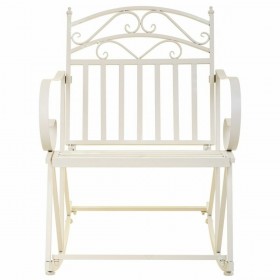 Sedia a dondolo Alexandra House Living Bianco Ferro 24 x 45 x 24 cm