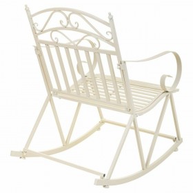 Sedia a dondolo Alexandra House Living Bianco Ferro 24 x 45 x 24 cm