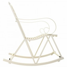 Sedia a dondolo Alexandra House Living Bianco Ferro 24 x 45 x 24 cm