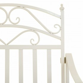 Sedia a dondolo Alexandra House Living Bianco Ferro 24 x 45 x 24 cm