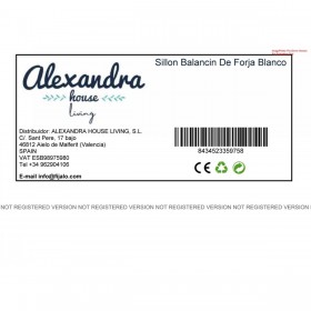 Sedia a dondolo Alexandra House Living Bianco Ferro 24 x 45 x 24 cm