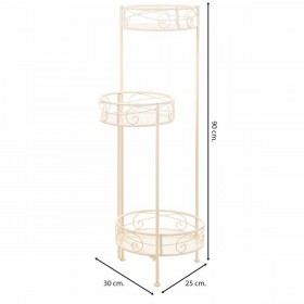 Supporto per Vaso Alexandra House Living Bianco Metallo Ferro 25 x 158 x 40 cm