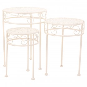 Supporto per Vaso Alexandra House Living Bianco Metallo Ferro 30 x 120 x 30 cm