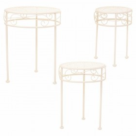 Supporto per Vaso Alexandra House Living Bianco Metallo Ferro 30 x 120 x 30 cm