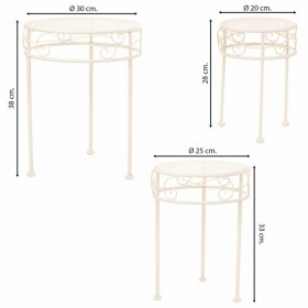 Supporto per Vaso Alexandra House Living Bianco Metallo Ferro 30 x 120 x 30 cm