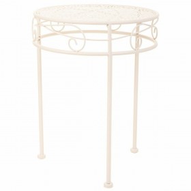 Supporto per Vaso Alexandra House Living Bianco Metallo Ferro 30 x 120 x 30 cm