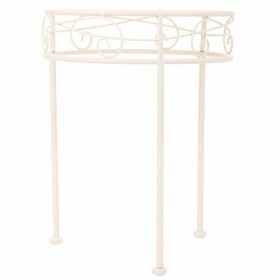 Supporto per Vaso Alexandra House Living Bianco Metallo Ferro 30 x 120 x 30 cm