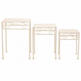 Supporto per Vaso Alexandra House Living Bianco Metallo Ferro 25 x 45 x 72 cm