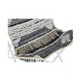 Poltrona da giardino DKD Home Decor Bianco Nero Ferro 74 x 65 x 90 cm