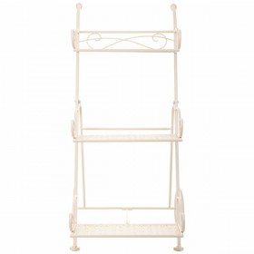 Supporto per Vaso Alexandra House Living Bianco Metallo Ferro 25 x 32 x 55 cm
