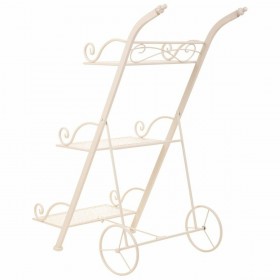 Supporto per Vaso Alexandra House Living Bianco Metallo Ferro 25 x 32 x 55 cm