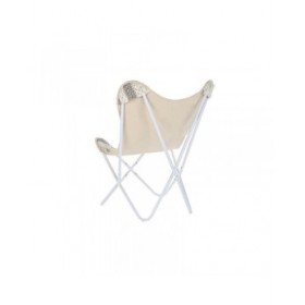 Poltrona da giardino DKD Home Decor Bianco Grigio 74 x 65 x 90 cm
