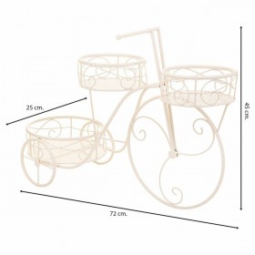 Supporto per Vaso Alexandra House Living Bianco Metallo Ferro Bicicletta 28 x 28 x 28 cm