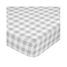 Lenzuolo con angoli aderenti HappyFriday Basic Kids Grigio 90 x 200 x 32 cm Vichy