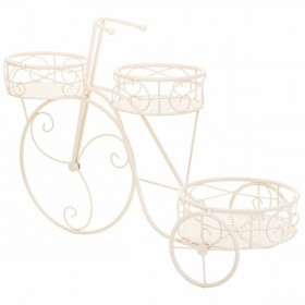 Supporto per Vaso Alexandra House Living Bianco Metallo Ferro Bicicletta 28 x 28 x 28 cm