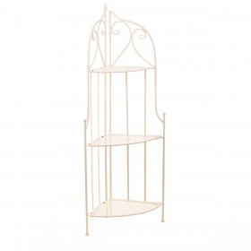 Scaffale ad Angolo Alexandra House Living Bianco Metallo Ferro Forjare 30 x 38 x 30 cm