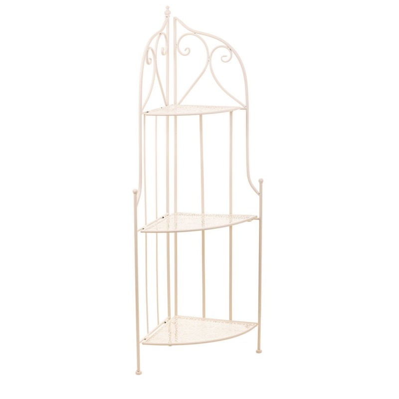 Scaffale ad Angolo Alexandra House Living Bianco Metallo Ferro Forjare 30 x 38 x 30 cm