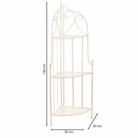 Scaffale ad Angolo Alexandra House Living Bianco Metallo Ferro Forjare 30 x 38 x 30 cm