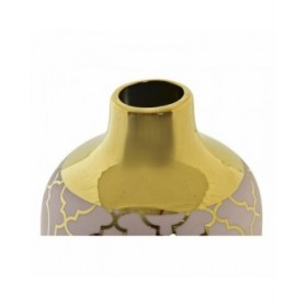 Vaso DKD Home Decor Rosa Dorato Porcellana Orientale Cromato 13 x 13 x 26 cm