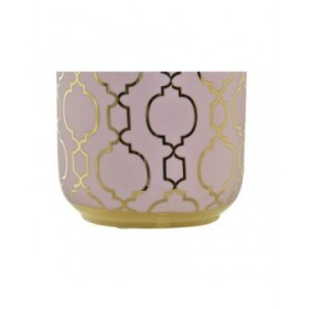 Vaso DKD Home Decor Rosa Dorato Porcellana Orientale Cromato 13 x 13 x 26 cm