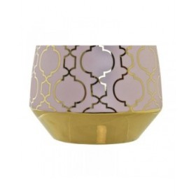 Vaso DKD Home Decor Porcellana Rosa Dorato Orientale (18 x 18 x 24 cm)