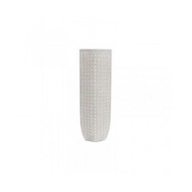 Vaso DKD Home Decor 17 x 10 x 47 cm Bianco Resina Moderno