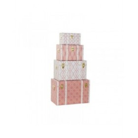 Set di Bauli DKD Home Decor Poliuretano Legno MDF (60 x 35 x 41 cm)