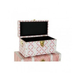 Set di Bauli DKD Home Decor Poliuretano Legno MDF (60 x 35 x 41 cm)