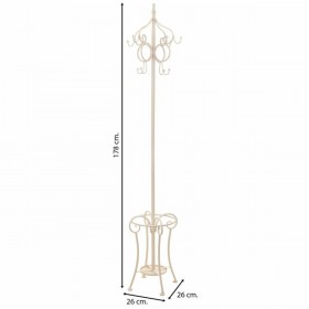 Attaccapanni da Terra Alexandra House Living Bianco 25 x 49 x 25 cm