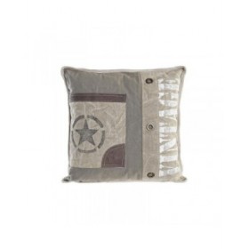 Cuscino DKD Home Decor Grigio Bianco Vintage 45 x 15 x 45 cm