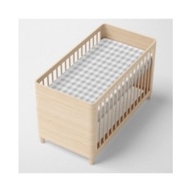 Lenzuolo con angoli aderenti HappyFriday Basic Kids Grigio 70 x 140 x 14 cm Vichy