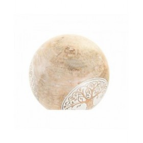 Statua Decorativa DKD Home Decor Bianco Naturale Albero Gufo Decapaggio 13 x 13 x 13 cm