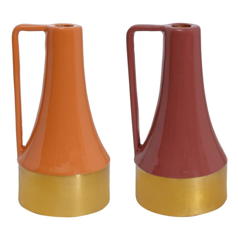 Portacandele DKD Home Decor Metallo Laccato (11 x 11 x 20 cm) (2 Unità)