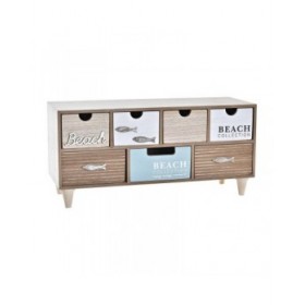 Scatola-Portagioie DKD Home Decor 40 x 16 x 19 cm Legno Marrone Turchese