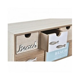 Scatola-Portagioie DKD Home Decor 40 x 16 x 19 cm Legno Marrone Turchese