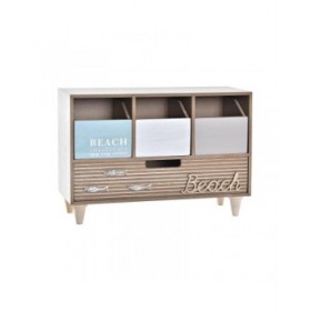 Scatola-Portagioie DKD Home Decor Legno Marrone Turchese 34 x 14 x 24 cm