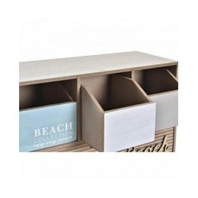 Scatola-Portagioie DKD Home Decor Legno Marrone Turchese 34 x 14 x 24 cm