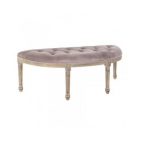 Panca DKD Home Decor   Naturale Rosa Poliestere Velluto Legno d'albero della gomma (125 x 43 x 48 cm)