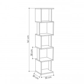 Scaffale ad Angolo Alexandra House Living Rovere Legno MDP 35 x 161 x 2 cm 5 Mensole