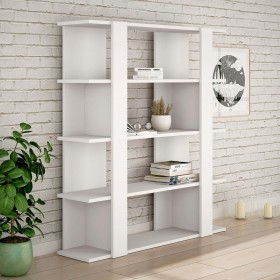 Libreria Alexandra House Living Bianco Legno MDP 110 x 122 x 29 cm 4 Mensole