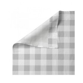 Set di Lenzuola HappyFriday Basic Kids Vichy Grigio Singolo 2 Pezzi