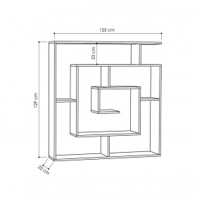 Scaffale Alexandra House Living Rovere Legno MDP 125 x 129 x 22 cm Labirinto